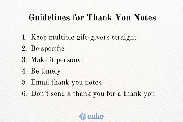 Guidelines for Thank You Notes